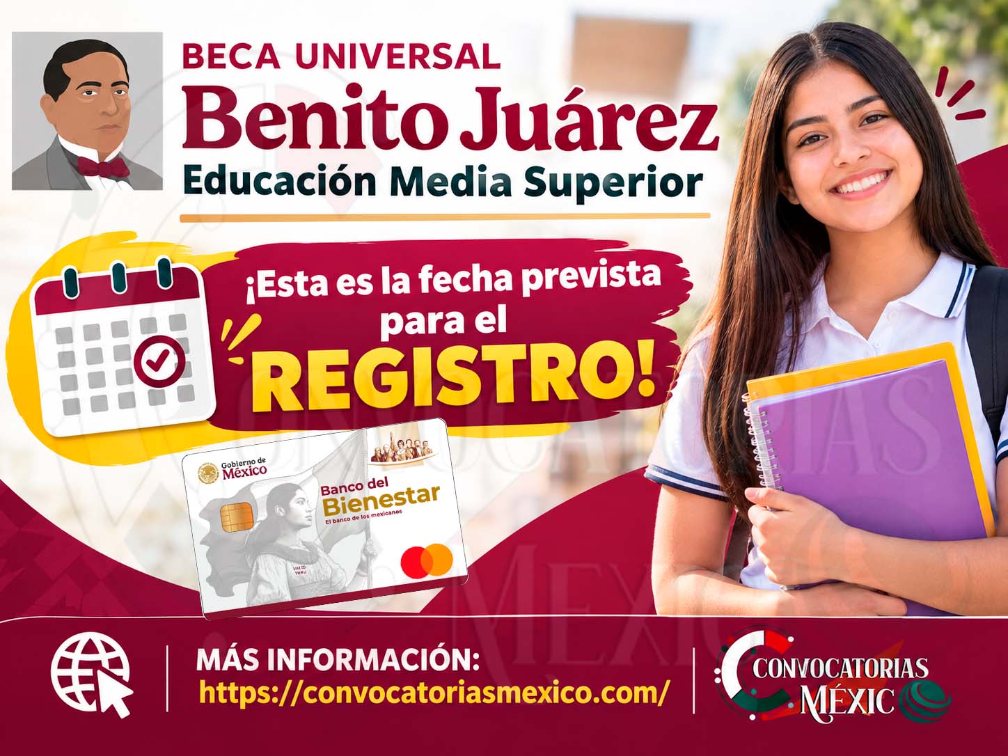Beca Universal Benito Juárez para Educación Media Superior ¡Esta es la fecha prevista para el registro!