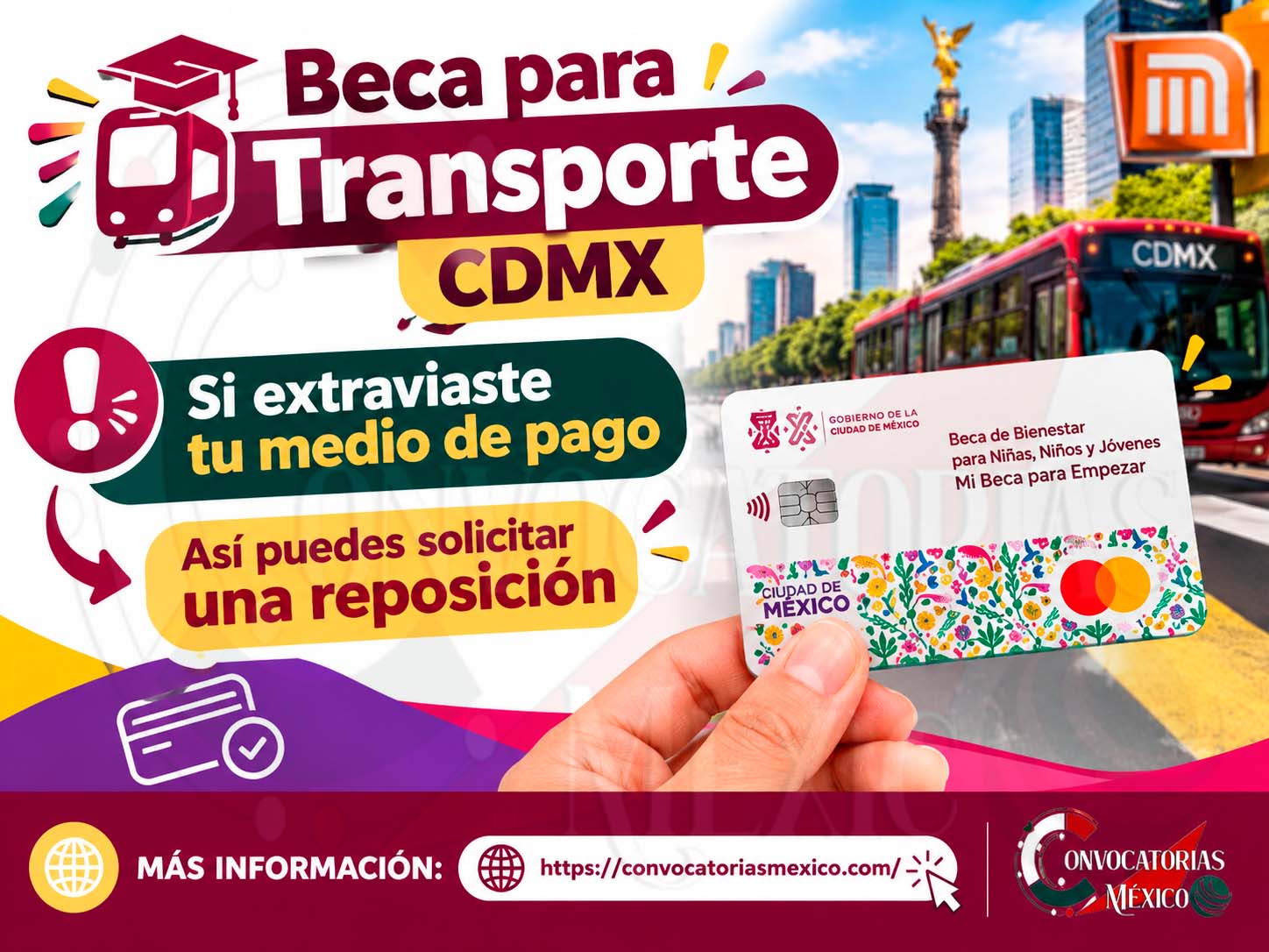 Beca para Transporte CDMX: Si extraviaste tu medio de pago asi puedes solicitar una reposición