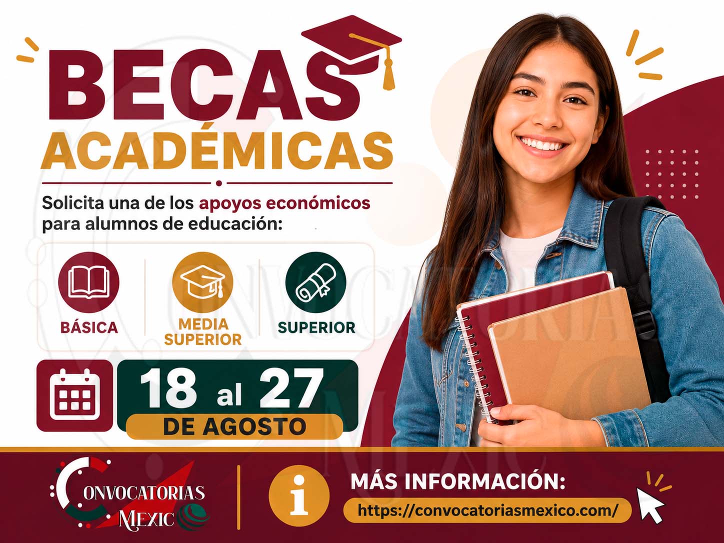 Becas Académicas: Solicita una de los apoyos económicos para alumnos de educación básica, media superior y superior