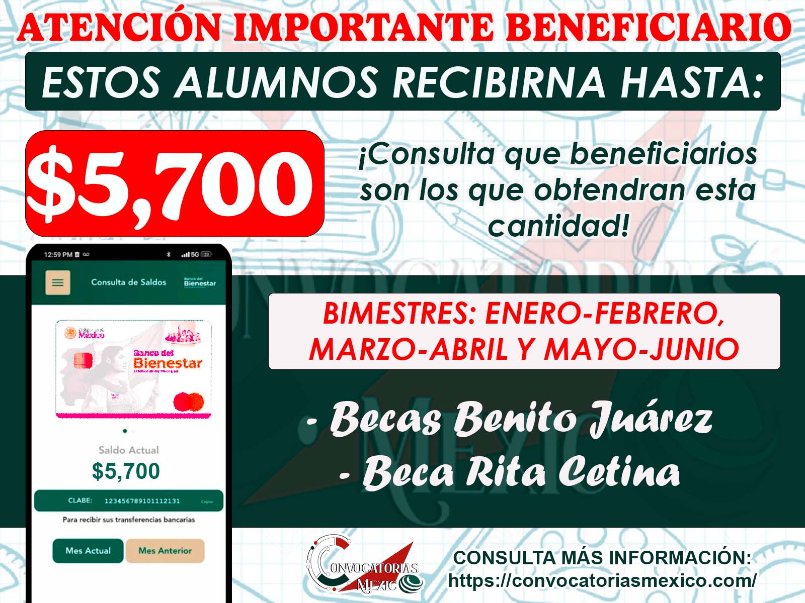 Becas Benito Juárez: ¿Quiénes recibirán $5,700 pesos en junio de 2025?