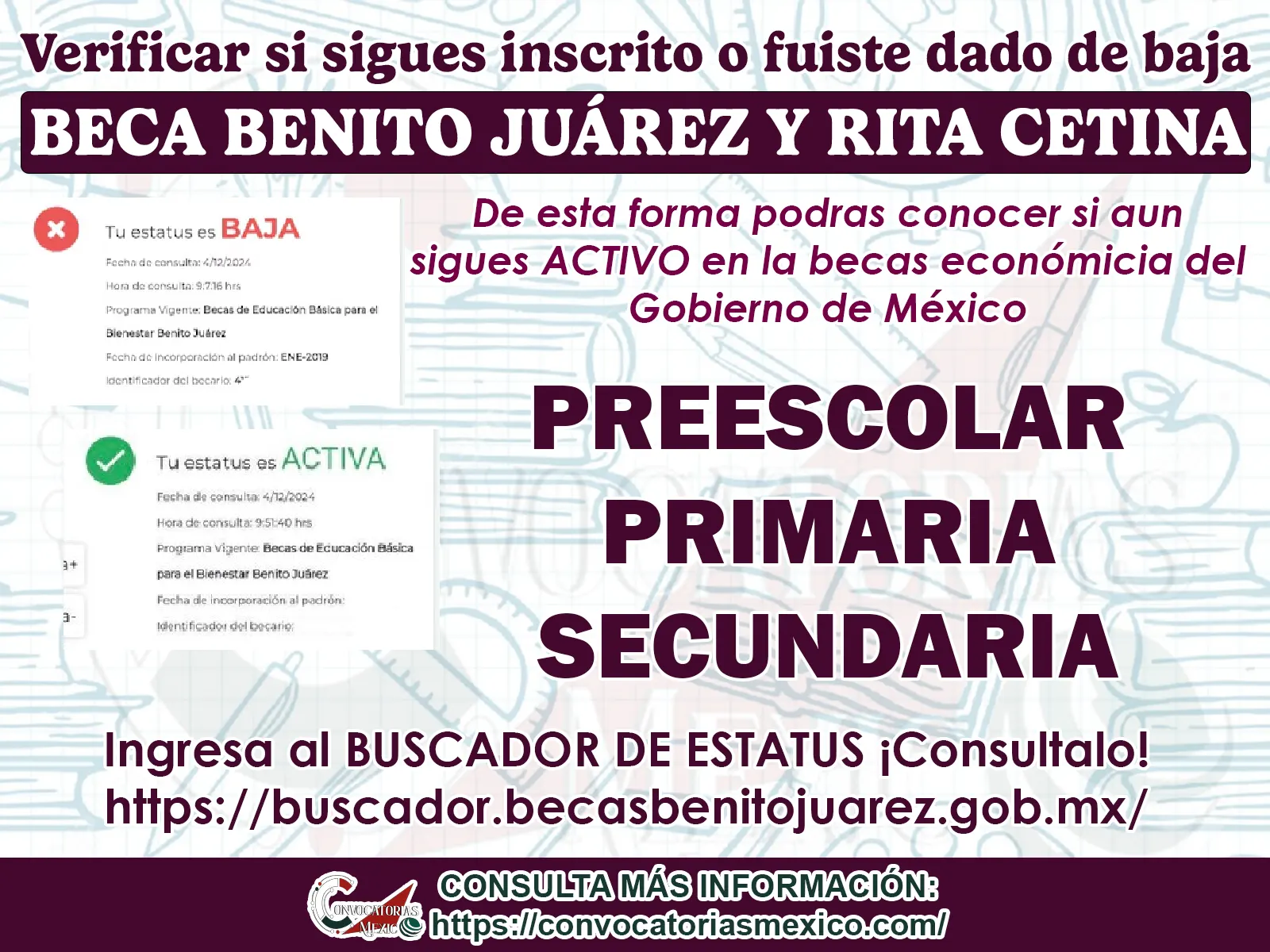 Becas Benito Juárez: cómo verificar si sigues inscrito o fuiste dado de baja