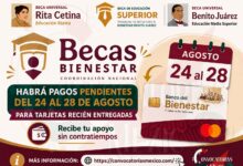 Becas Bienestar: Habrá pagos pendientes del 24 al 28 de agosto para tarjetas recién entregadas