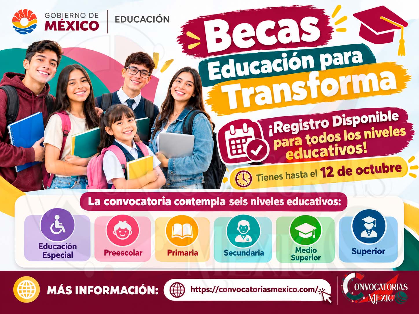 Becas Educación para Transforma: ¡Registro Disponible para todos los niveles educativos! Tienes hasta el 12 de octubre