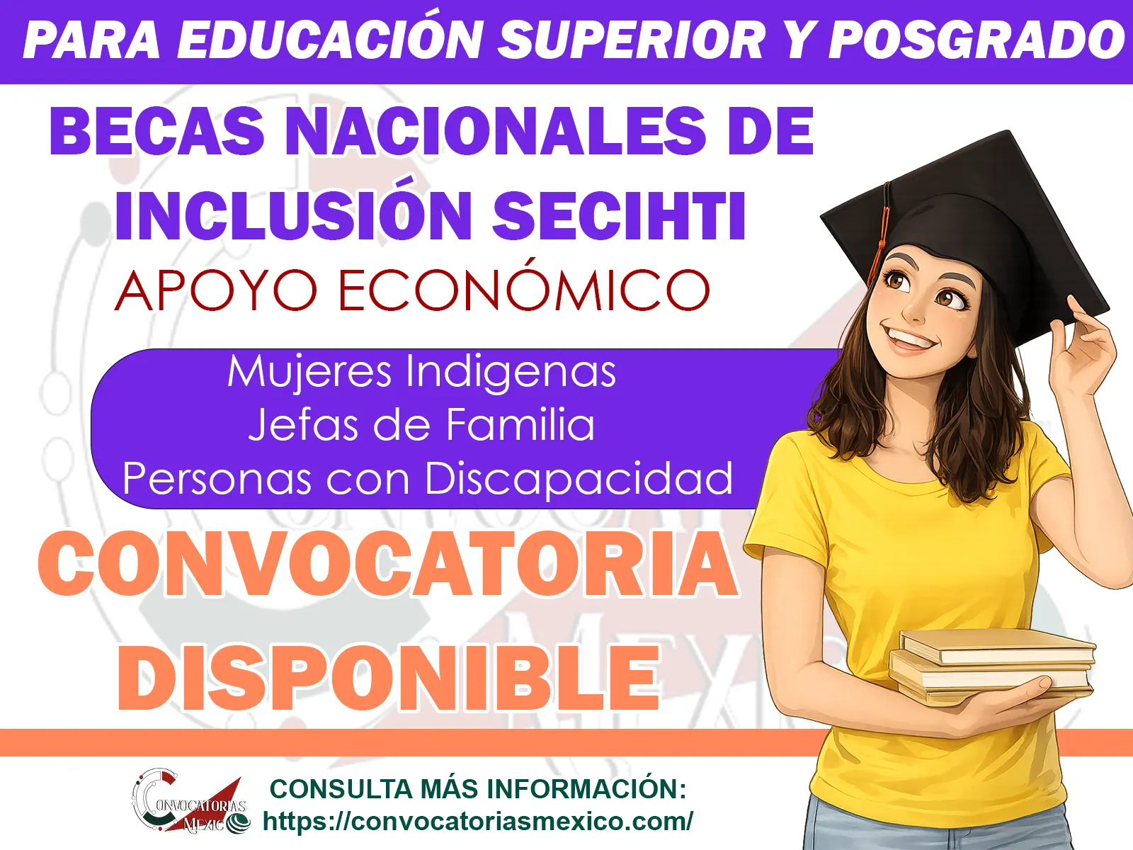 Becas Nacionales de Inclusión SECIHTI: Para educación superior y posgrado