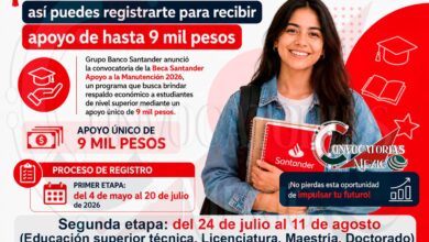 Becas Santander ¡Postúlate a este programa! y Recibe un aproximado de 9 mil pesos económicos