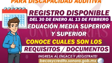 Becas Sonora de Oportunidades para Discapacidad Auditiva ¡Registro del 30 de enero al 13 de febrero!