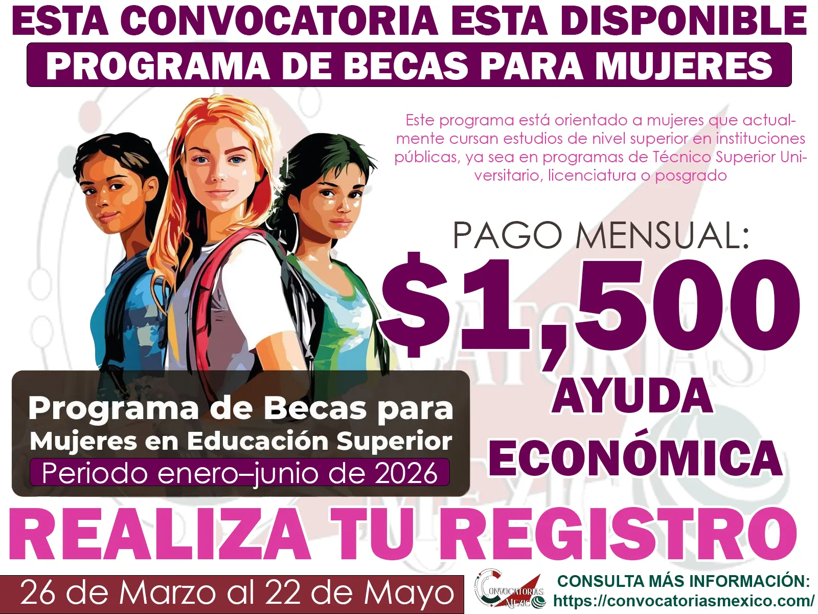 Becas para Mujeres Universitarias ¡Así puedes tramitar este apoyo para recibir 1 mil 500 pesos mensuales!