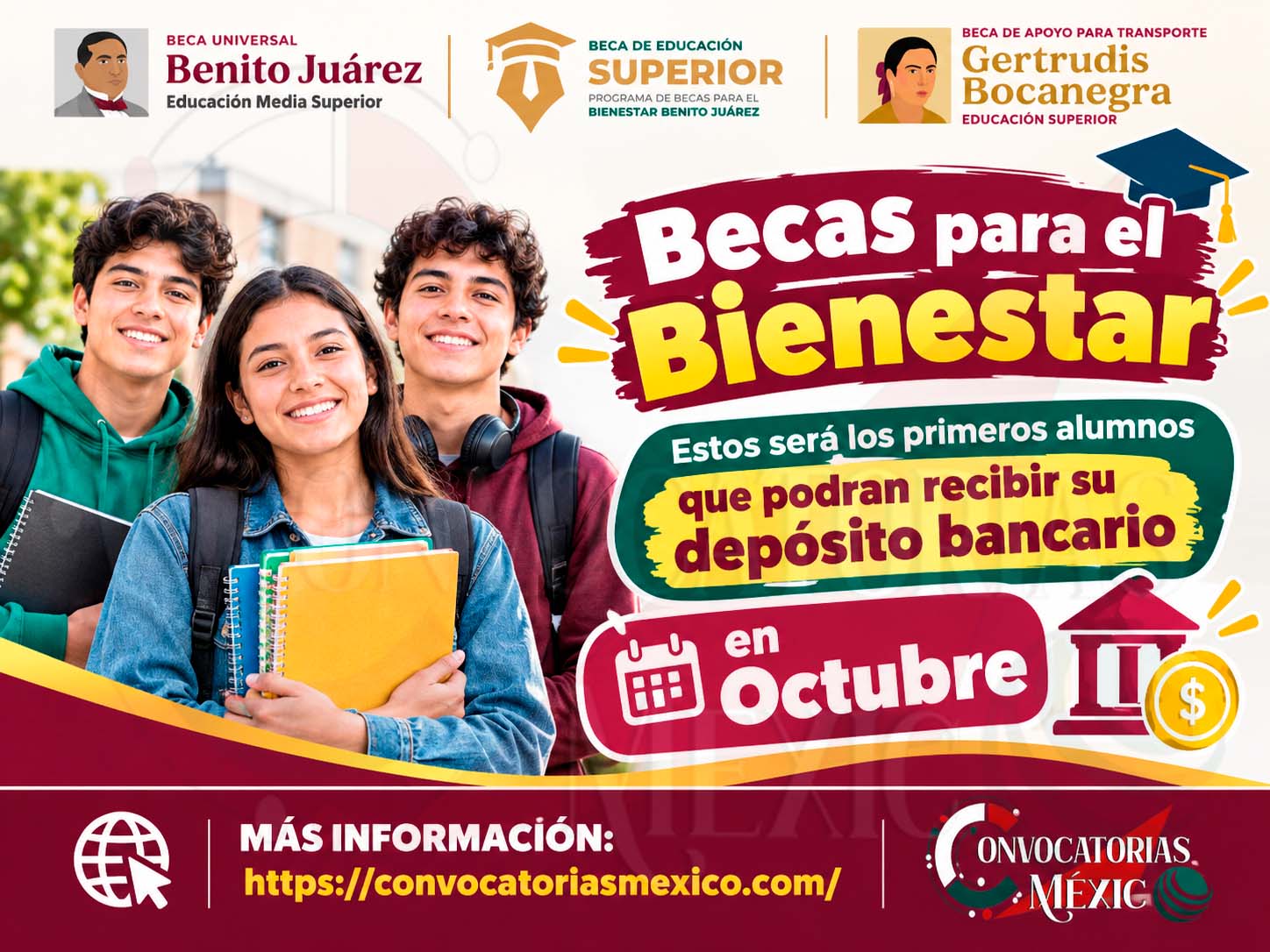 Becas para el Bienestar: Estos será los primeros alumnos que podran recibir su depósito bancario en Octubre