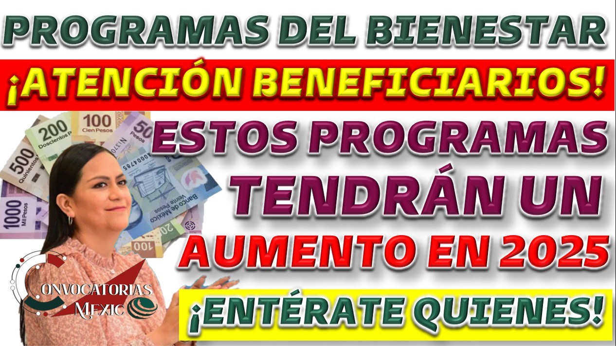 ¿Qué programas del bienestar tendrán aumento en su apoyo para 2025? 11 CON 2 158