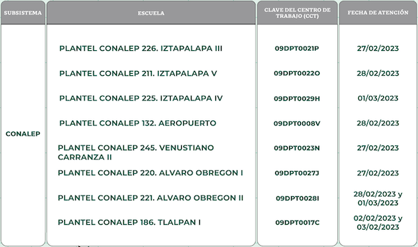 😎Alumnos HAY 🚨 NUEVAS FECHAS de #EscuelaXEscuela 𝗹𝘂𝗻𝗲𝘀 𝟮𝟳 de 𝗳𝗲𝗯𝗿𝗲𝗿𝗼 y el 𝗺𝗮𝗿𝘁𝗲𝘀 𝟬𝟳 de 𝗺𝗮𝗿𝘇𝗼 ⬇️ 16 CONALEP DEL 27 DE FEBRERO AL 03 DE MARZO