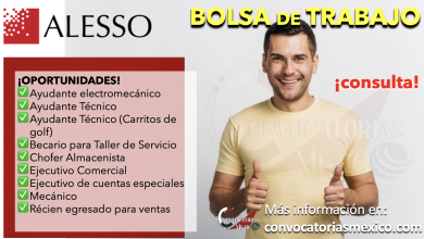 CONOCE LA BOLSA DE TRABAJO DE “ALESSO” Y FORMA PARTE DE LA MEJOR EMPRESA LÍDER DEL MERCADO