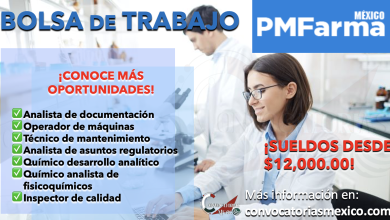 CONOCE LAS MEJORES VACANTES DEL SECTOR FARMACÉUTICO, EN LA BOLSA DE EMPLEO DE “PMF FARMA MÉXICO” ¡SUELDOS DESDE $12,000.00!