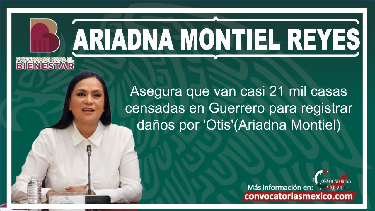 Asegura que van casi 21 mil casas censadas en Guerrero para registrar daños por 'Otis'(Ariadna Montiel) 11 Ariadna