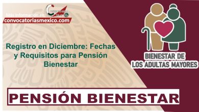 Registro en Diciembre: Fechas y Requisitos para Pensión Bienestar