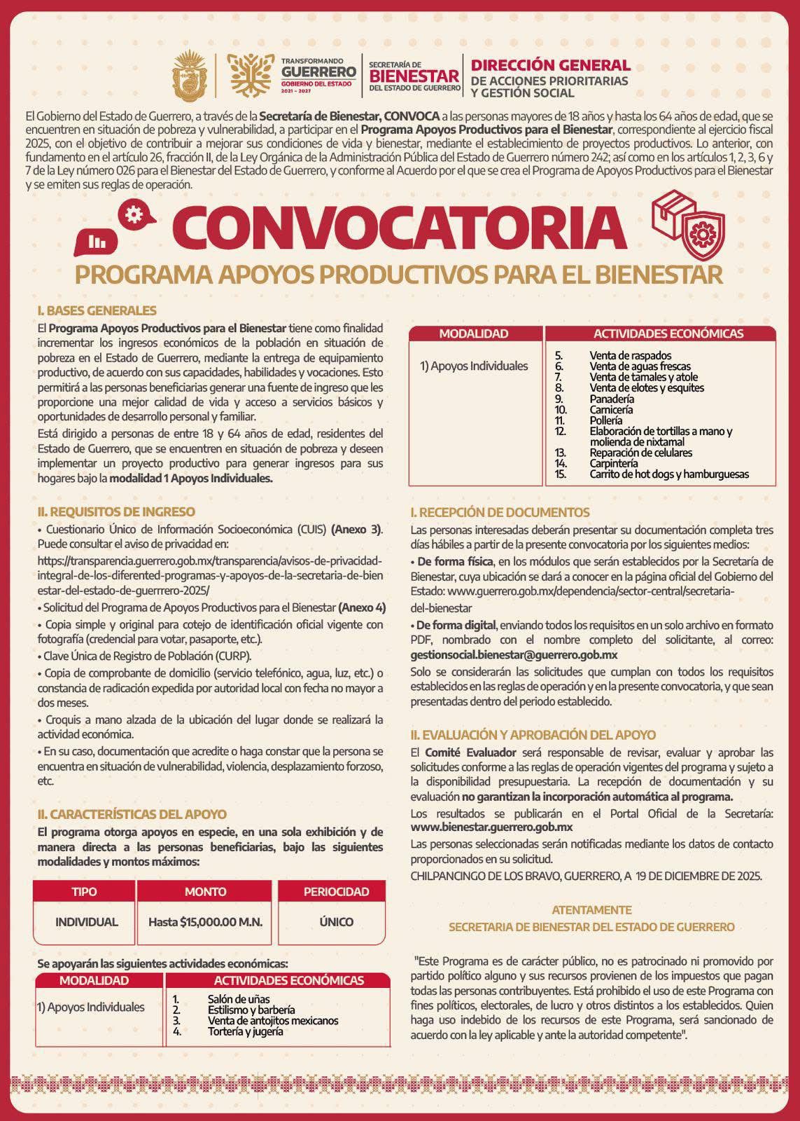 CONVOCATORIA