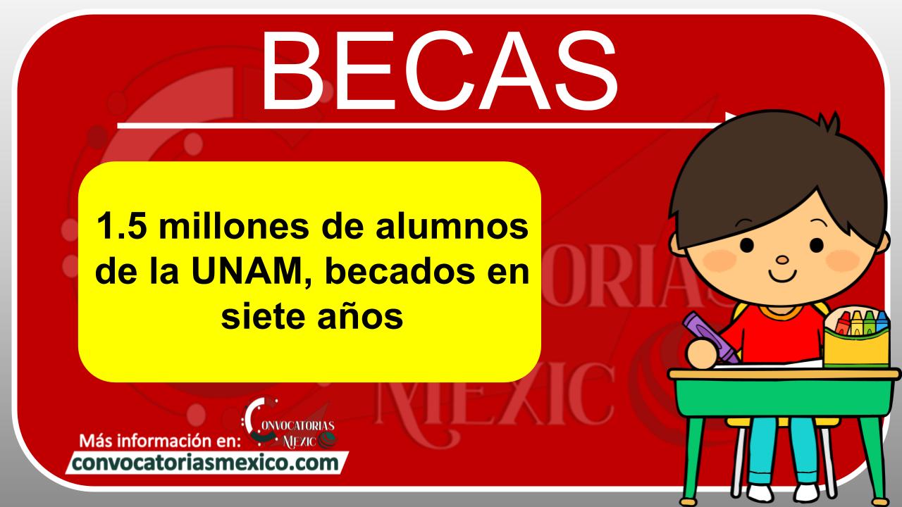 1.5 millones de alumnos de la UNAM, becados en siete años 11 Beca