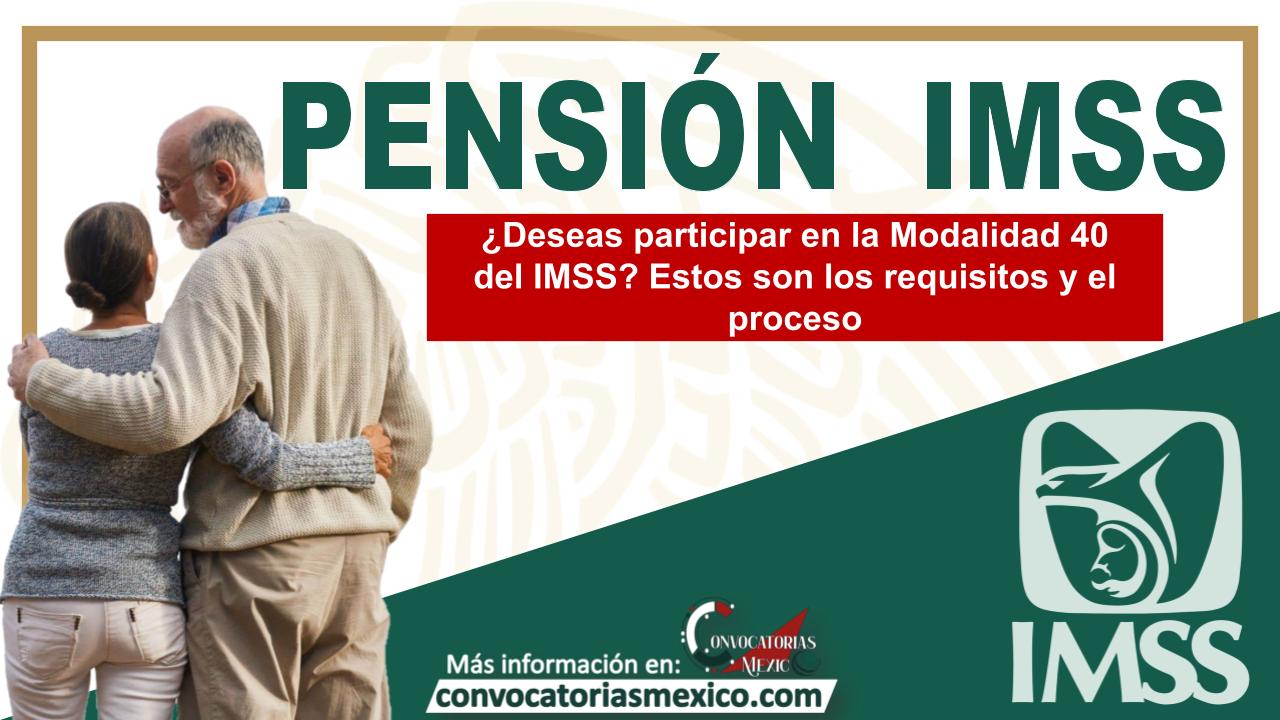 ¿Deseas participar en la Modalidad 40 del IMSS? Estos son los requisitos y el proceso 11 ¿Deseas participar en la Modalidad 40 del IMSS? Estos son los requisitos y el proceso