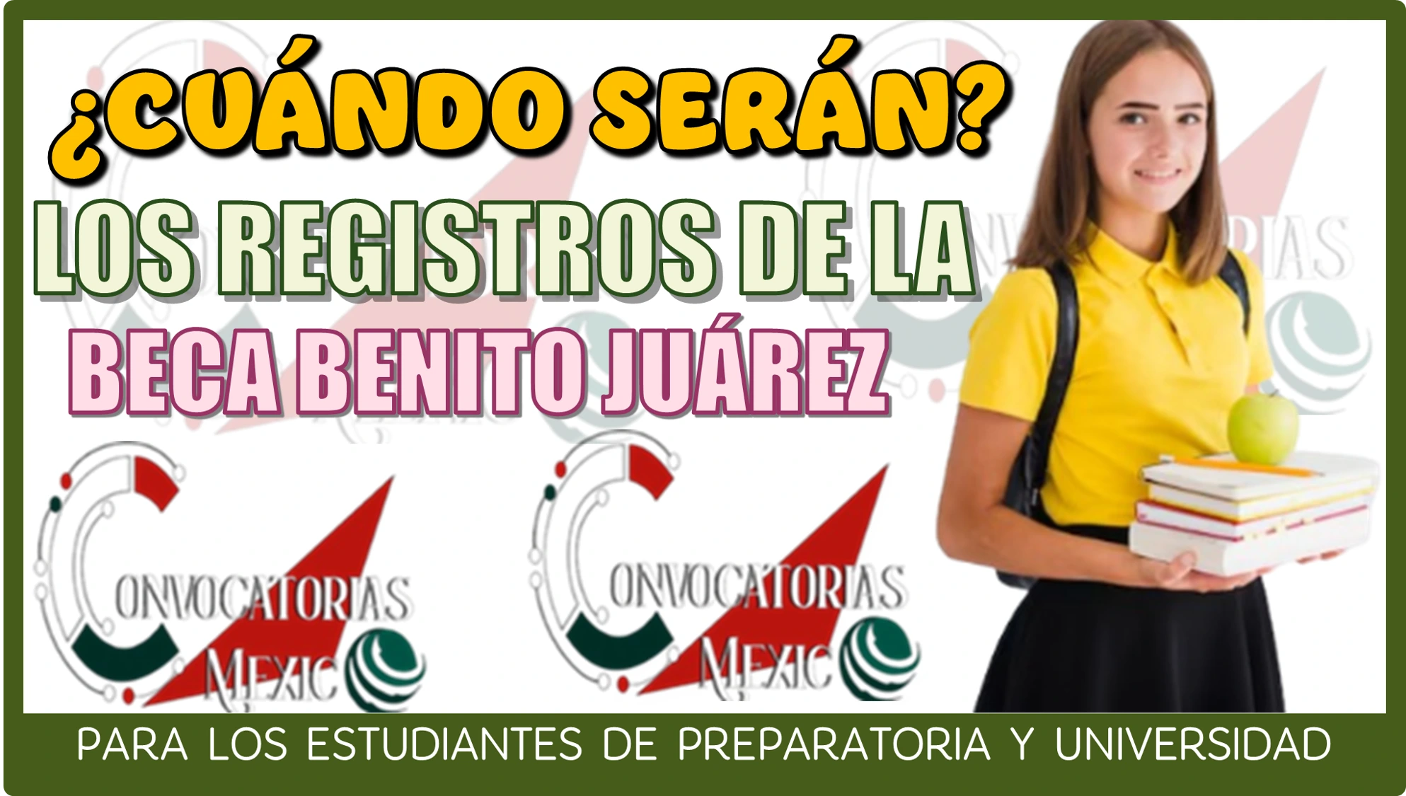 CUÁNDO SERÁN LOS REGISTROS DE LA BECA BENITO JUÁREZ PARA LOS ESTUDIANTES DE PREPARATORIA Y UNIVERSIDAD