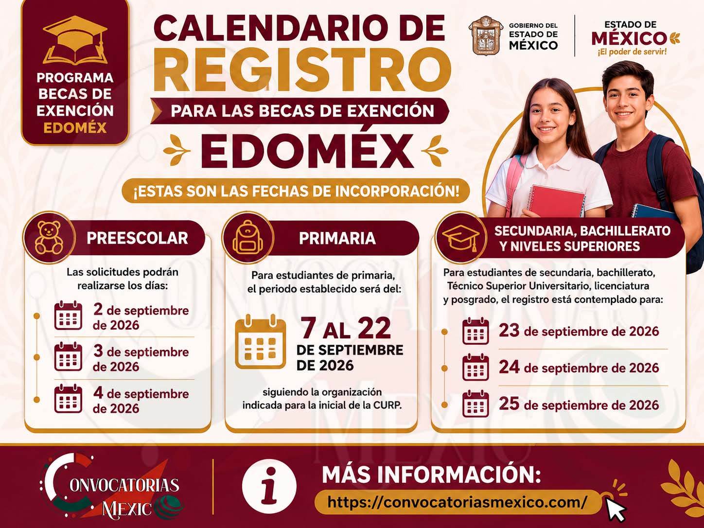 Calendario de Registro para las Becas de Exención Edomex ¡Estas son las fechas de incorporación!