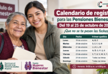 Calendario de registro para las Pensiones Bienestar del 19 al 25 de octubre de 2026 | Que no se te pasen las fechas