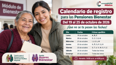 Calendario de registro para las Pensiones Bienestar del 19 al 25 de octubre de 2026 | Que no se te pasen las fechas