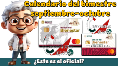 Calendario del bimestre septiembre-octubre | ¿Este es el oficial?