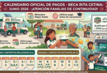 Calendario oficial de los pagos de la Beca Rita Cetina | Mes de junio 2026