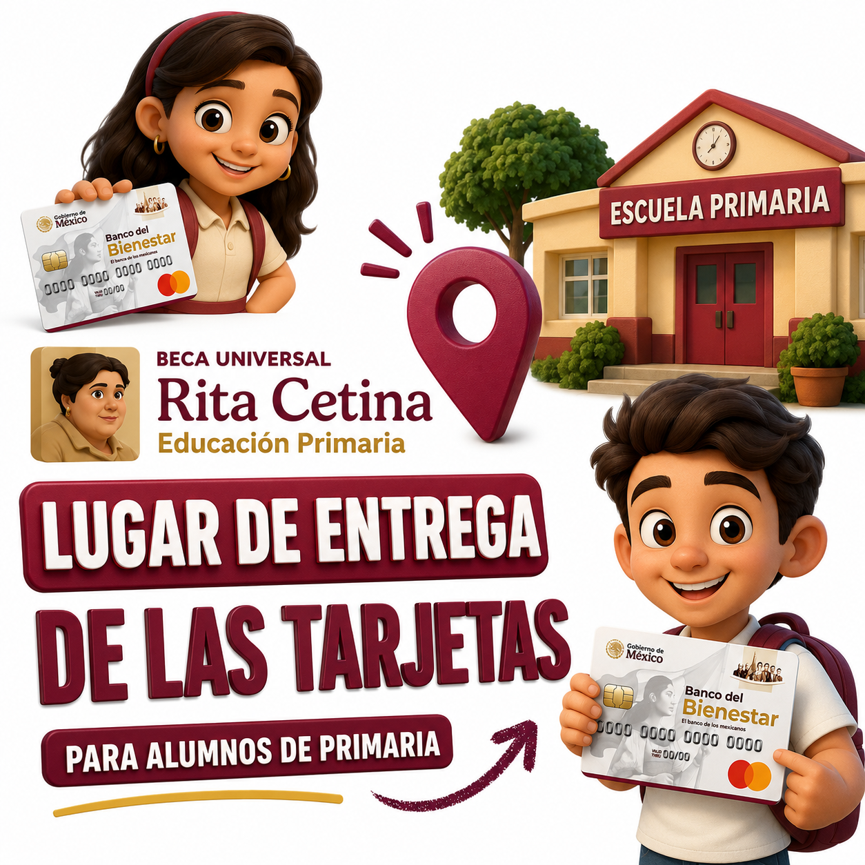 Inicia entrega de Tarjetas Bienestar para beneficiarios de la Beca Rita Cetina registrados en marzo
