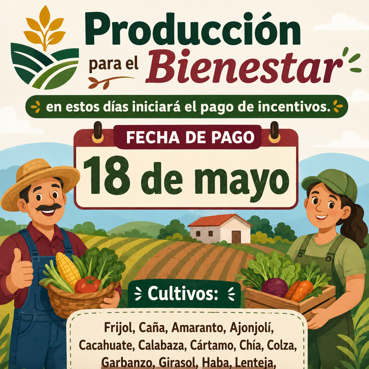 Producción para el Bienestar: anuncian entrega de apoyos económicos para agricultores de diversos cultivos 12 Producción para el Bienestar: anuncian entrega de apoyos económicos para agricultores de diversos cultivos