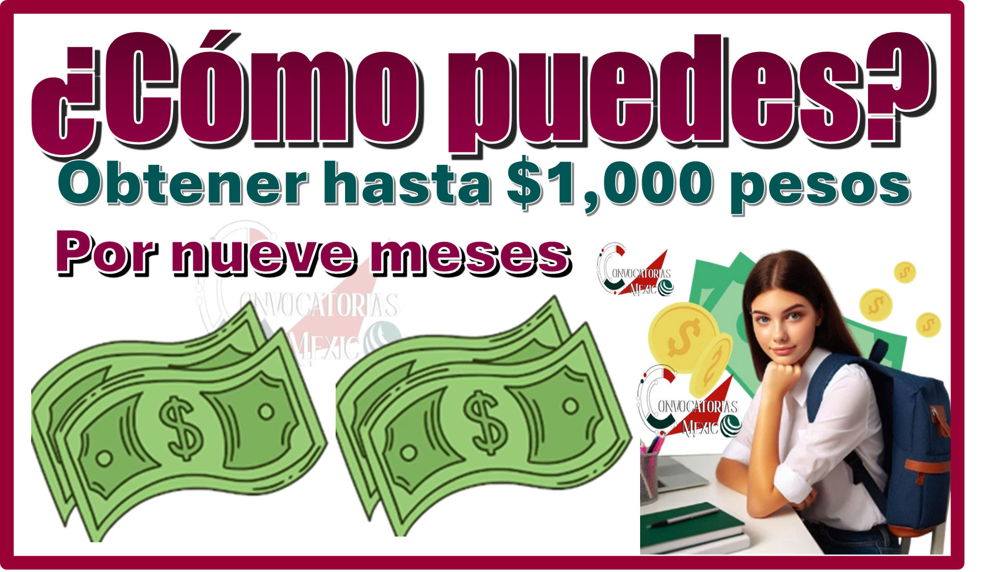  ¿Cómo puedes obtener hasta $1,000 pesos por nueve meses?