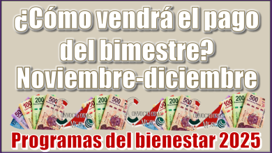 ¿Cómo vendrá el pago del bimestre noviembre-diciembre? | Programas del bienestar 2025