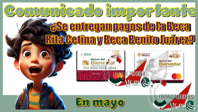 Comunicado importante...¿Se entregan pagos de la Beca Rita Cetina y Beca Benito Juárez en mayo?
