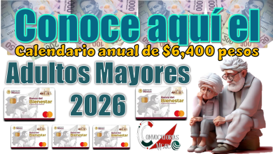 Conoce aquí el calendario anual de $6,400 pesos de los Adultos Mayores 2026