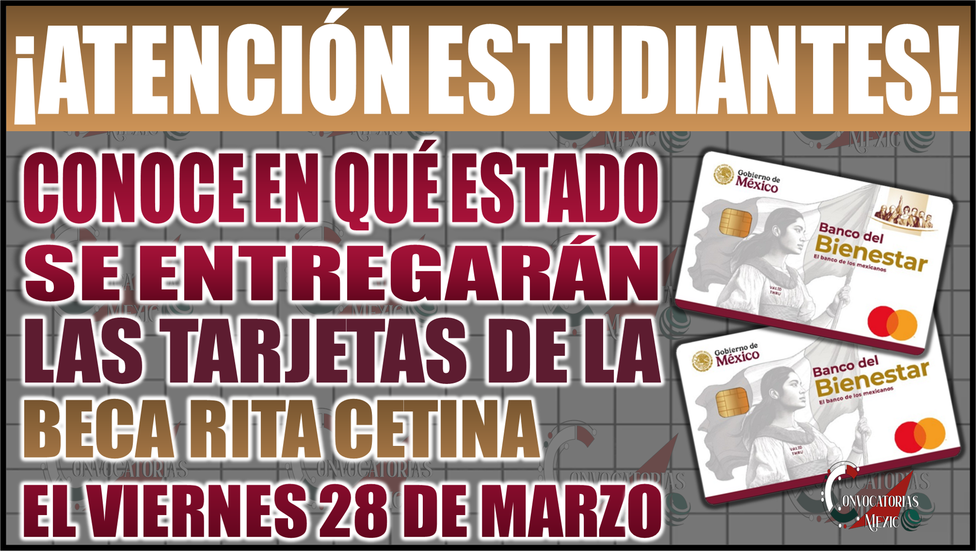 Conoce en qué estado se entregarán las tarjetas de la Beca Rita Cetina el viernes 28 de marzo