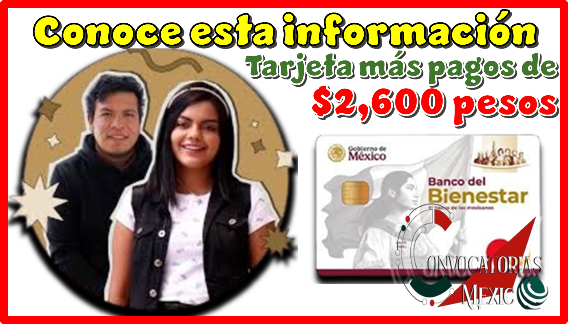 Conoce esta información | Tarjeta más pagos de $2,600 pesos 