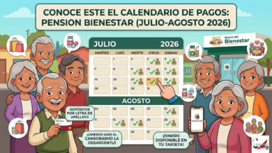 Conoce este el Calendario de Pagos: Pensión Bienestar (Julio-Agosto 2026)