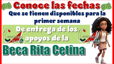 Conoce las fechas que se tienen disponibles para la primer semana de entrega de los apoyos de la Beca Rita Cetina 