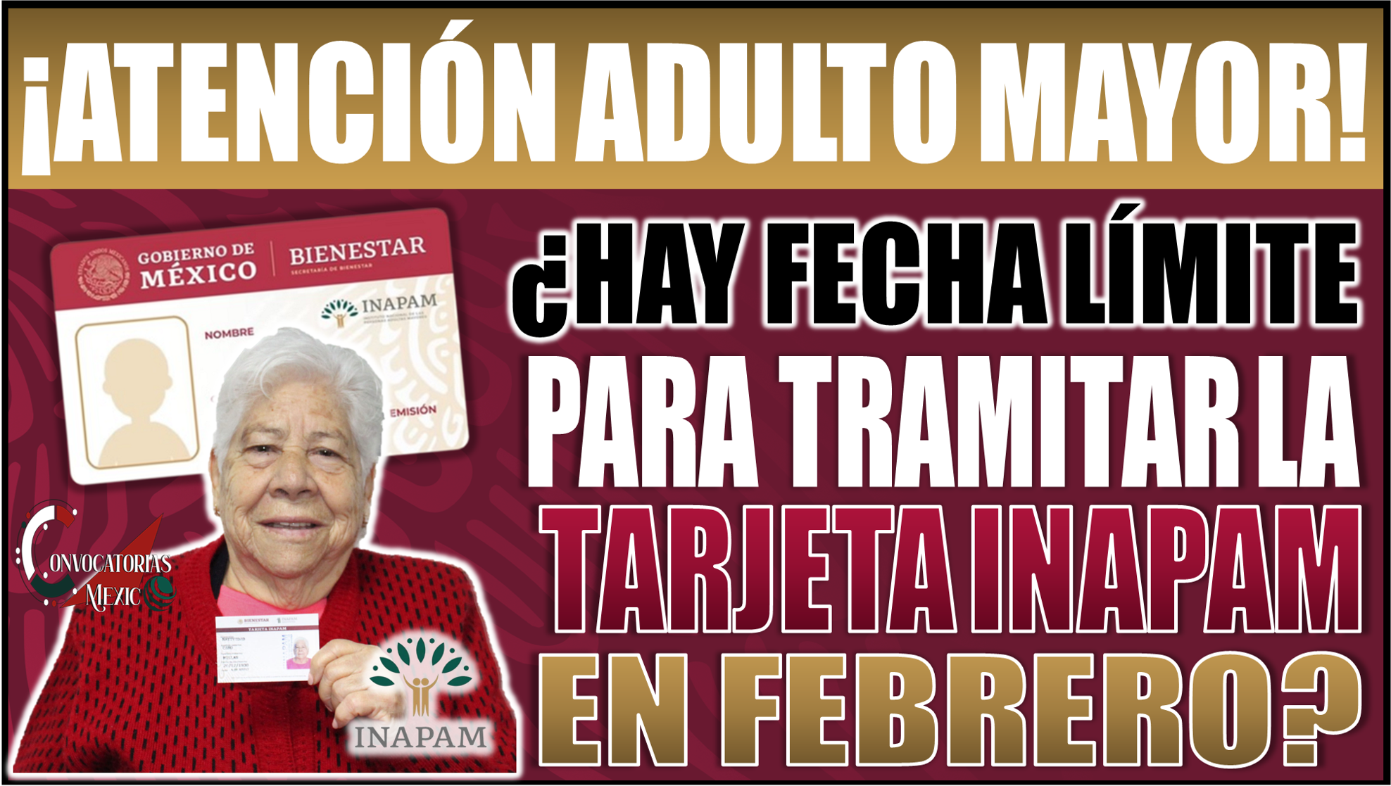 Conoce si hay fecha límite para tramitar la tarjeta del INAPAM en febrero