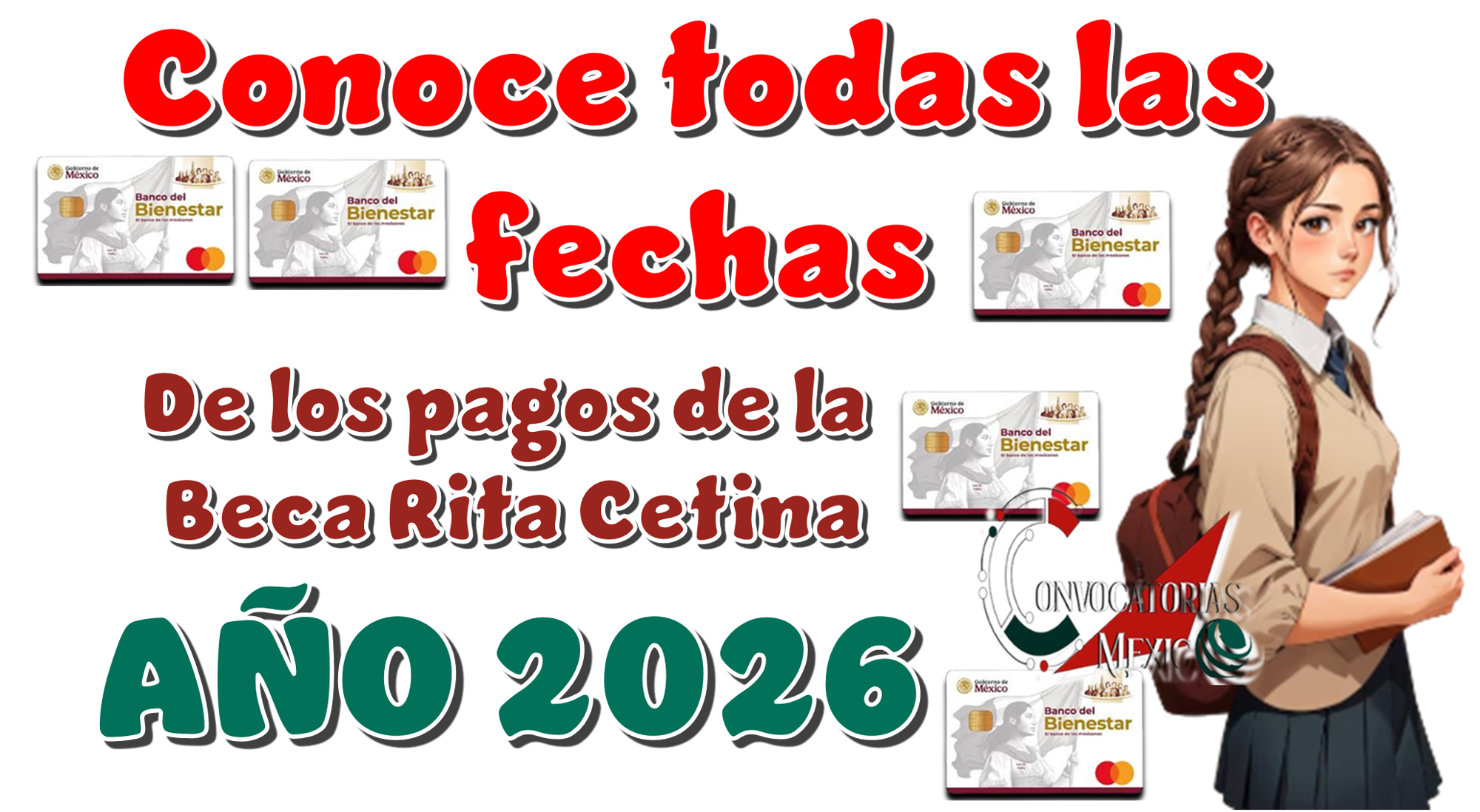Conoce todas las fechas de los pagos de la Beca Rita Cetina | AÑO 2026 