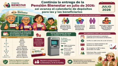 Continúa la entrega de la Pensión Bienestar en julio de 2026: así avanza el calendario de depósitos para las y los beneficiarios