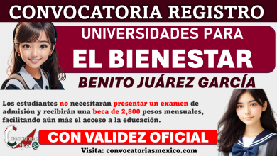 Convocatoria Abierta para Estudiar Gratuitamente en Universidades para el Bienestar Benito Juárez García ¡con Validez oficial y con beca Jóvenes Escribiendo el Futuro!