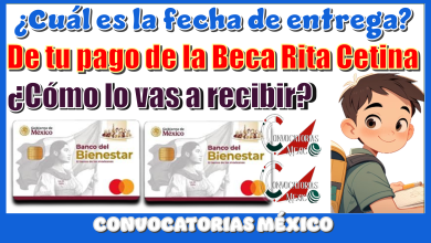 ¿Cuál es la fecha de la entrega de tu pago de la Beca Rita Cetina?...¿Cómo lo vas a recibir?