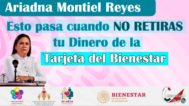 Ariadna Montiel Reyes explico que sucede si los Beneficiarios de la pensiones Bienestar NO RETIRAN SU DINERO de la Tarjeta del Bienestar