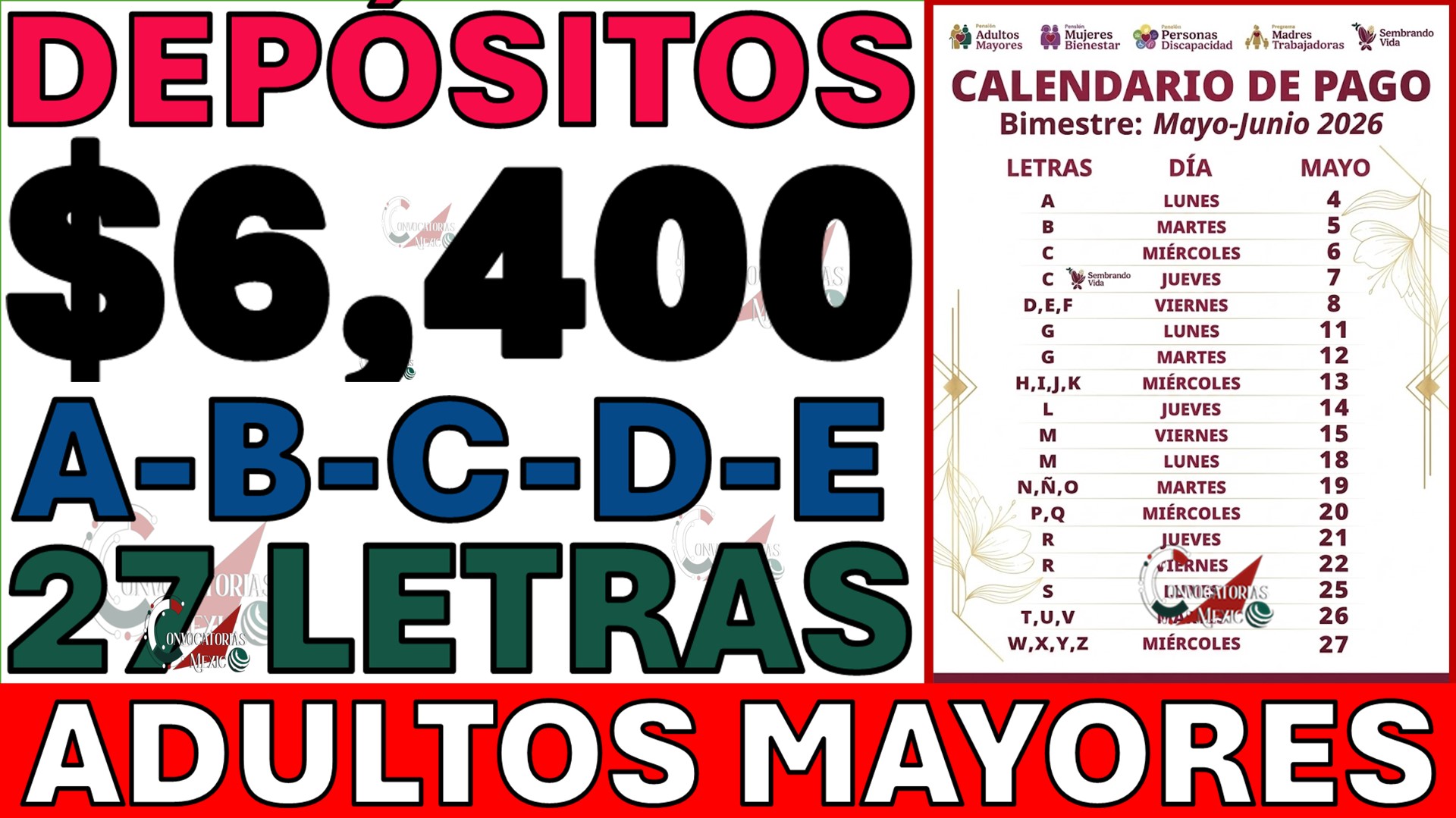 DEPOSITOS adultos mayores comunicado bienestar