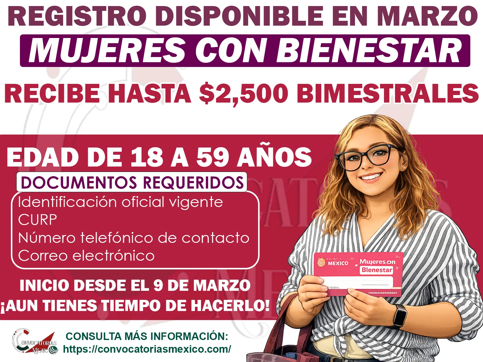Disponible el Registro al Programa Mujeres Bienestar ¡Apoyo para mujeres de 18 a 59 años!