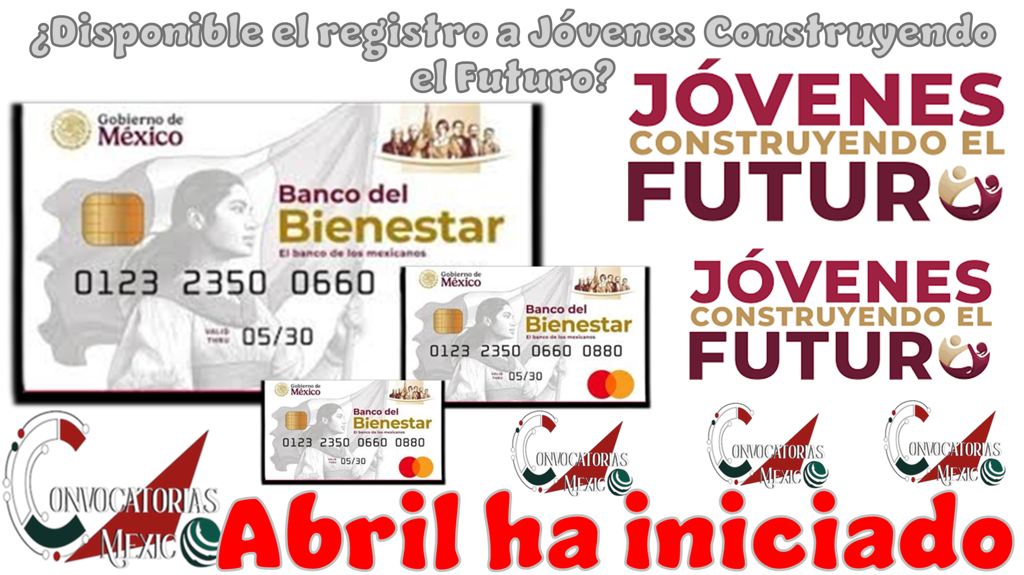 ¿Disponible el registro a Jóvenes Construyendo el Futuro?...Abril ha iniciado 