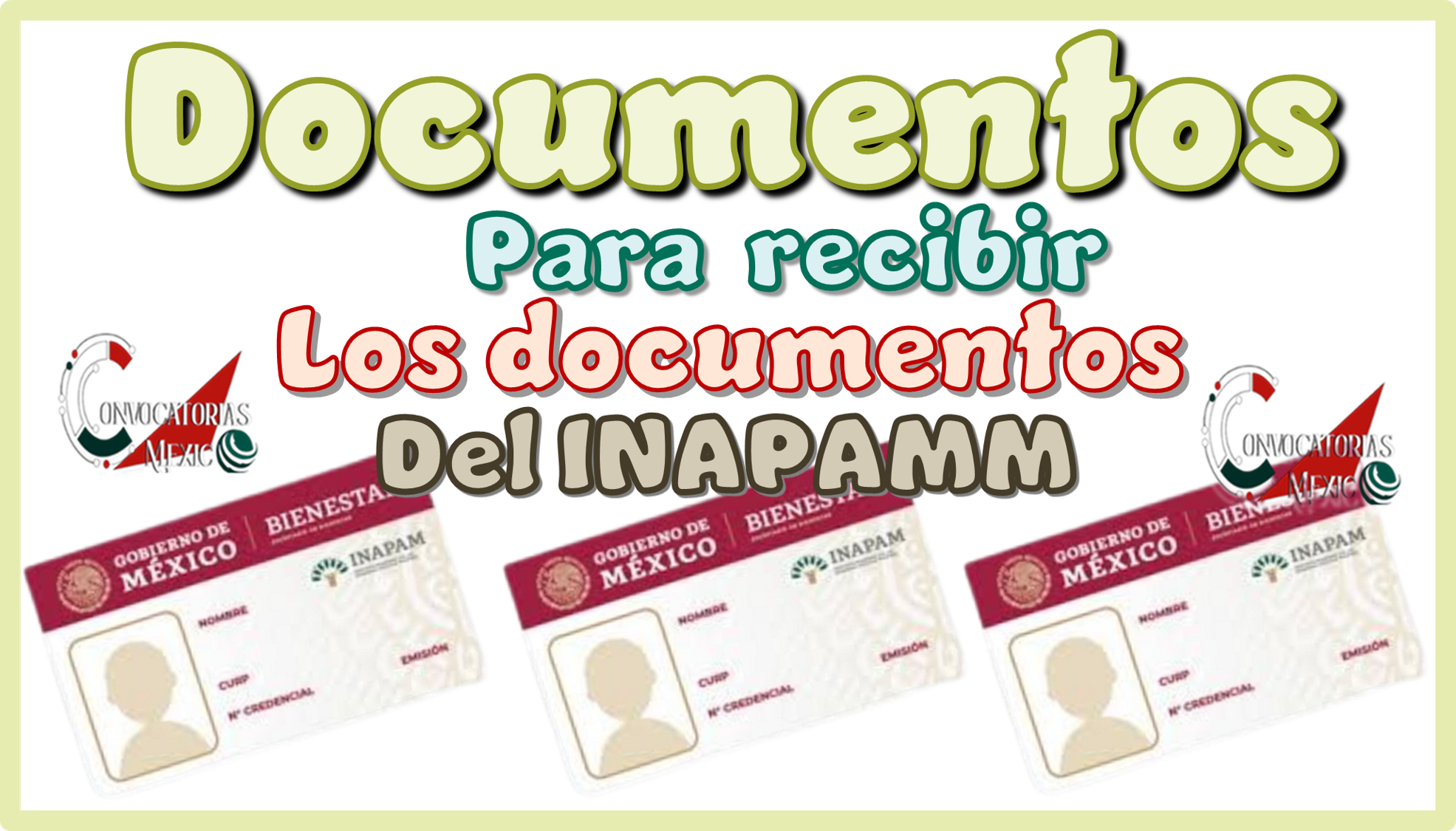 Documentos para recibir los beneficios del INAPAMM