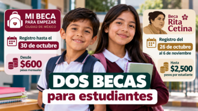 ¡Solicita ambas becas antes de que cierre el registro! Mi Beca para Empezar termina el 30 de octubre y Rita Cetina el 6 de noviembre