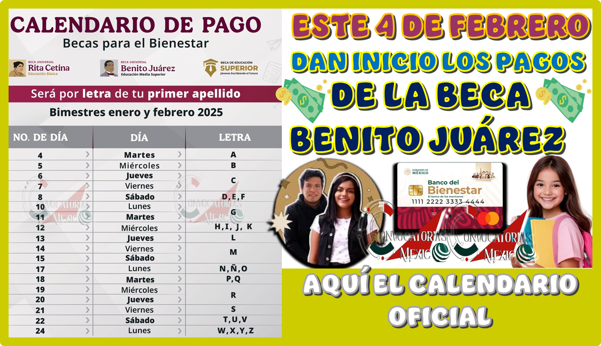 ESTE 4 DE FEBRERO DAN INICIO LOS PAGOS DE LA BECA BENITO JUÁREZ | AQUÍ EL CALENDARIO OFICIAL DE LOS PAGOS 
