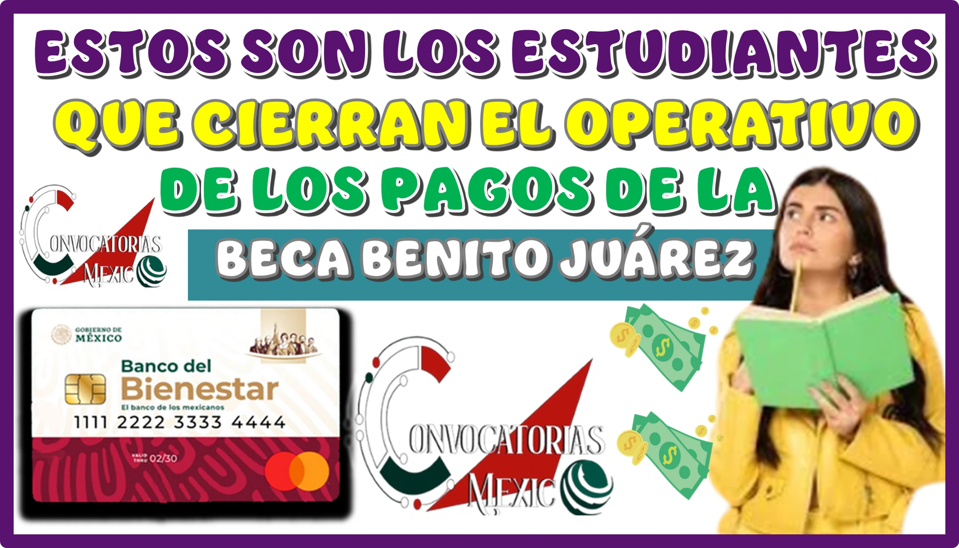ESTOS SON LOS ESTUDIANTES QUE CIERRAN EL OPERATIVO DE PAGOS DE LA BECA BENITO JUÁREZ
